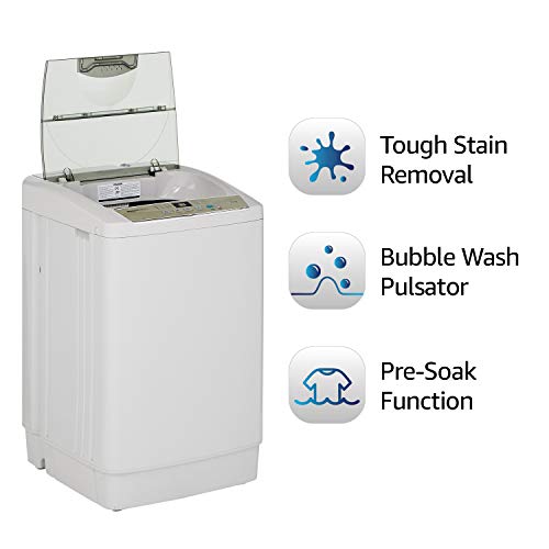 Image of AmazonBasics 7.5 kg Fully-Automatic Top Load Washing Machine Appliance (Light Grey)