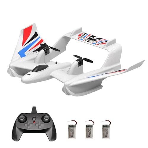 Goolsky RC Flugzeug 3in1 Ferngesteuertes - Wasser Land Luft Fernbedienung 2,4 GHz Gyroskop EPP Drohne Stunt Fliegen Schlitten Design