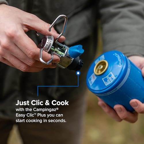 Campingaz Bleuet Micro Plus Camping Stove, lightweight 1-burner Gas Stove, high power 1250 watts, for camping, festivals, hiking, runs off CV 470 gas gartridges, Blue - Image 4