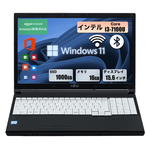 yςݕizyʃm[gp\R xm LIFEBOOK A577 7 Ce i3 7100U(2.4Ghz) /15.6C`1366x768 /Windows 11office 2019/DVD/HDMI/WIFI/Bluetoo