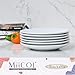Miicol Small Dessert Plates Set of 6, Ceramic White Appetizer Plates 6 Inch, Mini Porcelain Serving Plate for Cake, Bread, Salad, Snack