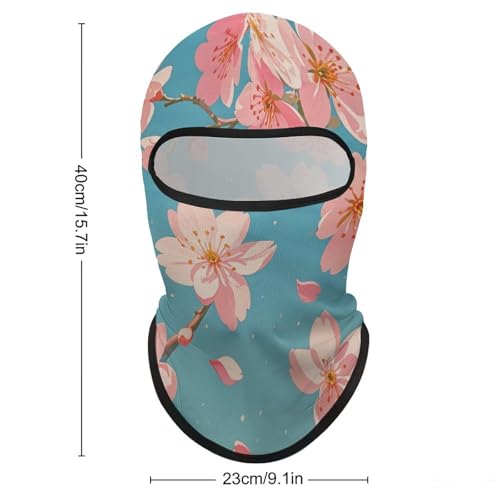 Balaclava para hombre y mujer, máscara completa para esquiar, ciclismo y motociclismo, con diseño floral miniatura 2