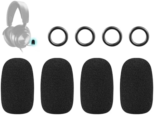SOULWIT 4Pcs Mic Cover for Arctis, Nova All Series - Black image 4