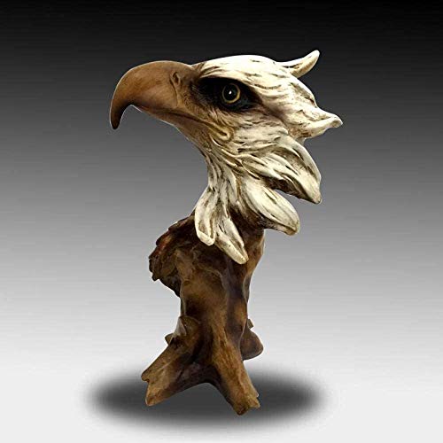 Escultura de mesa estátua cabeça de águia busto escultura coleção de bonecas estátua animal joia art