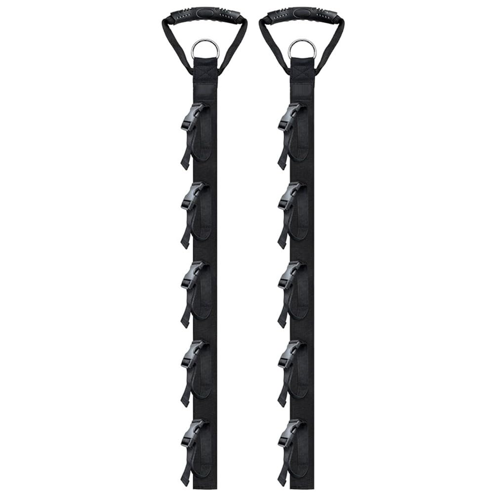 Aundhegrtt Extension Cord Organizer 2 Pack with 5 Slots, Cord Storage Organizer, Garage Garden Storage Straps, Hanger Straps