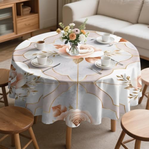Nappe ronde lavable pour protéger la table des taches