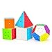 TOYESS Speed Cube Set, Cubo Magico 3x3 Originale + Cubo 4x4 + Magic Cube 2x2 + Megaminx + Cubo Piramide Pyraminx, Regali di Natale per Adulti e Bambini (Stickerless)