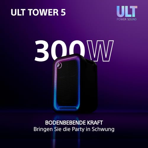 Sony ULT Tower 5 tragbarer kabelloser Bluetooth-Partylautsprecher