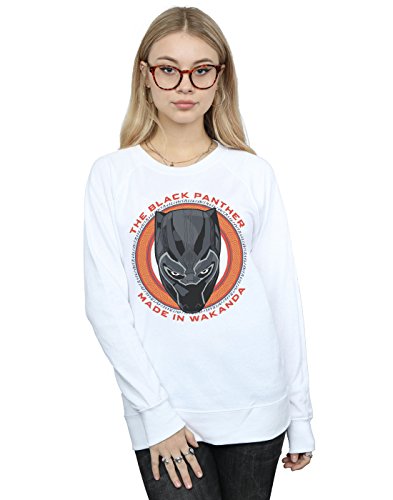 Marvel Women's Black Panther Made in Wakanda Red Sweatshirt White Small