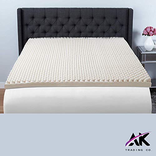Ak Trading 2.5" Thick Certipur-Us Certified Convoluted Hospital Mattress Pad, Egg Crate Foam Foam Sheet | Mattress Pad (Medical Bed, Mattress Topper, Chairs) - Made In Usa (2.5" X 30" X 72"), White #TOP3
