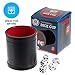 Professional Shaker Cups | Leather with Velvet Felt-Lined Interior | 1 Red Lined Cup and 5 Dice Set