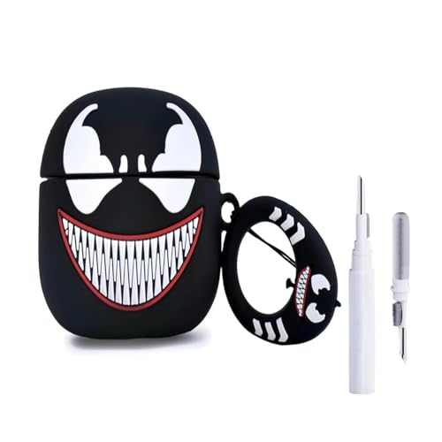 Image of YODI Case Cover for Airpods Pro|Pro 2|Airpods Pro 3|Airpods 4 Pouch, Silicone Cases with Cleaner Kit 360 Drop Protection,Shock-Resistant ((Ve-nom), Airpods 3 (2022))