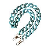 xiuling4568 バッグストラップ キャンディカラー スーパーシック レディ レジン 簡単マッチング ハンドバッグ マットストラップ ガールズチェーン ファッション イブニング パース バッグ ベルト バッグ ストラップ クロスボディ(ブルー、85cm)