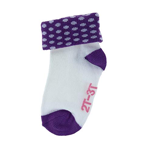 Hanes Girls' Toddler 6-Pack Turncuff Socks4