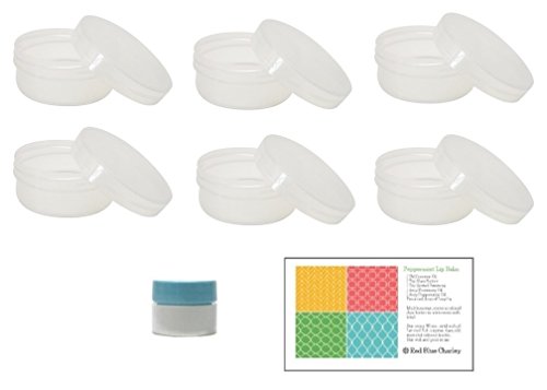 Natural 3 oz Plastic Jar Natural Lid 6 pk with Mini Jar