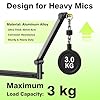 AA AUDIO ACCESSORY Design for Shure SM7B MV7+, Rode Low Profile Boom Arm (Design for Heavy Mic) 3KG Load Capacity, Stable Gear Lock Structure Never Sags, Metal Low Profile Mic Arm with Extension Rod #2