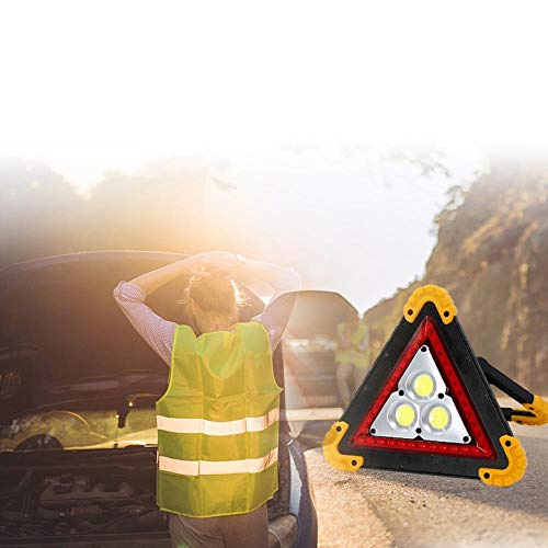 Triângulo Lanterna Sinalização Carro Led 4 Modos C/ Bateria