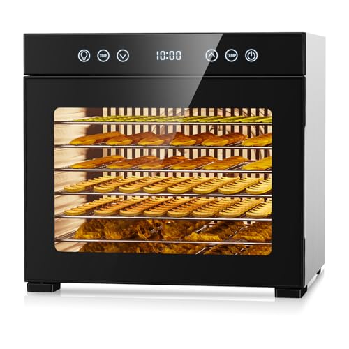 Food Dehydrator 8 Trays, Adjustable Timer & Temperature Control Stainless...