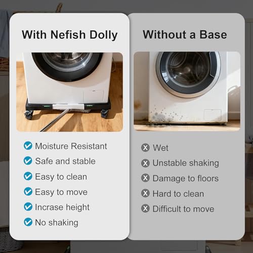 Image of Nefish Furniture Dolly Adjustable Mini Fridge Stand