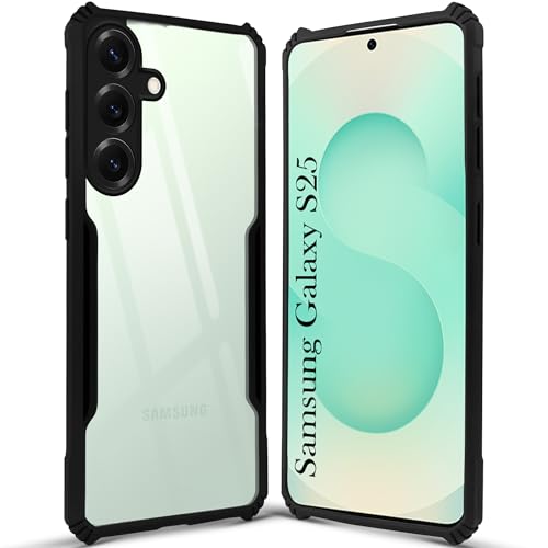 Image of Jkobi Back Cover Case for Samsung Galaxy S25 (Shockproof with Polycarbonate Clear Panel | Professional Black)