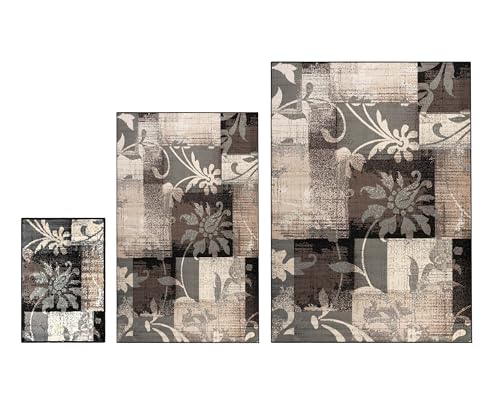 Superior Pastiche 3 Piece Indoor Area Rug Set, Jute