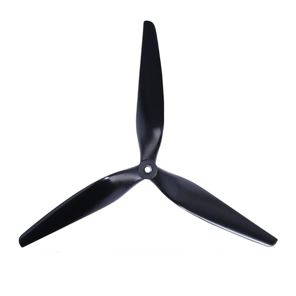 Prop 18 cm 20.3 cm 23 cm 25.4 cm 3 ostrza trójłopatkowe czarne węglowe wzmocnione nylonowe śmigło pasuje do drona RC FPV (4 szt. 13 x 12 x 3 25 cm)