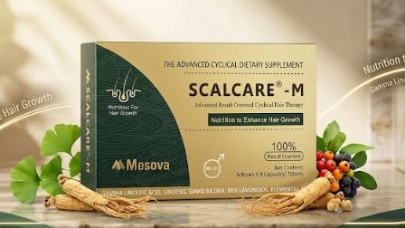 Scalcare-M Advanced Cyclical Hair Therapy Supplement Kit for Men | Hair Therapy Kit, Cyclical Formula, For Men, Advanced Care, Supplement Kit-image-49