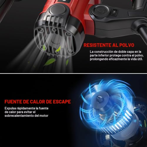 SDS-Plus Martillo Perforador, 1300W 6J Martillo Demoledor, Martillo de Demolición, 6 Velocidades 4000 rpm con Broca, Cincel, Mango Antivibración, Embrague de Seguridad para Hormigón, Piedra, Azulejos - Detalles del motor, portabrocas y componentes internos