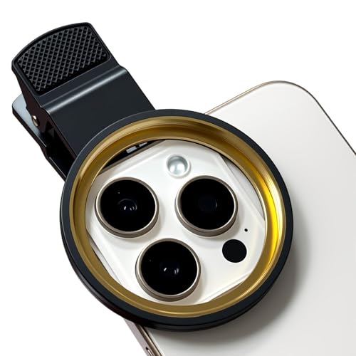 Image of Portable Universal 52mm Thread Clip for Cell Phone Camera Assistant Lens and Effects Filters, for iPhone, Samsung and Other Camera Phone Lens Installation 52mm ND, CPL, UV and Other Filters.