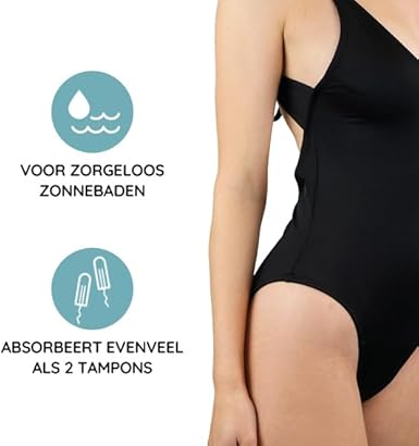MYLILY® Ongesteldheidszwempak Rugloos | Ongesteldheidszwemkleding om te zwemmen | Strandkleding Vrouwen | Ongesteldheidszwemkleding | voor Lichte