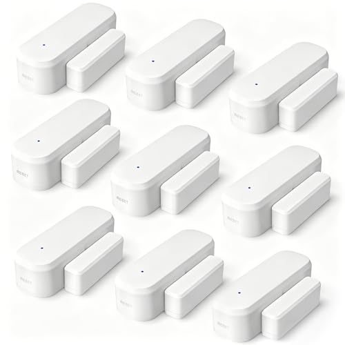 Fensterkontakt Zigbee LincoSoft Tür Fensterkontakt Smart Home Smarter Fenstersensor für Smarten Heizkörperthermostat Haus Garage Alarmanlage kompatibel mit Alexa und Google Home 9 Stücke