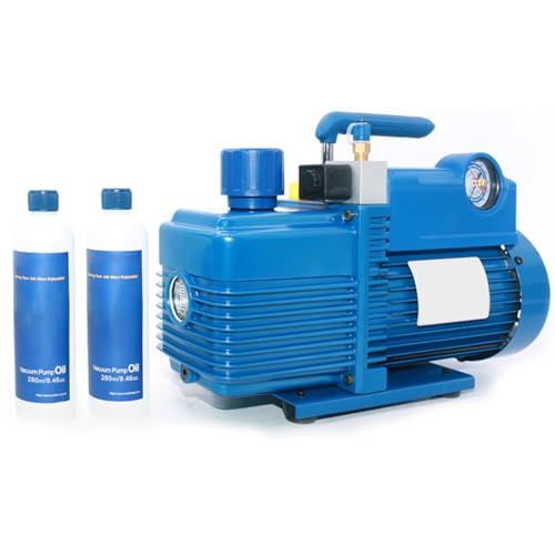 Bomba de vacío para aire acondicionado central, nueva, dos etapas, 4 litros, color azul miniatura 3