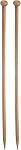 HARFINGTON 9mm Bamboo Knitting Needle Straight Single Pointed 13.8 Inch Long Wooden Sweater Knitting Needles US Size 13 for Yarn Beginners Hand Sock DIY