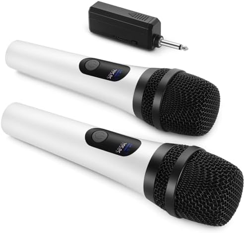 FOLTUSYMY Dual Digital Dynamic Microphone with Rechargeable Recei...
