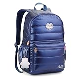 Mochila Escolar Menina Costa Color Up Seanite Metalizada (Azul)