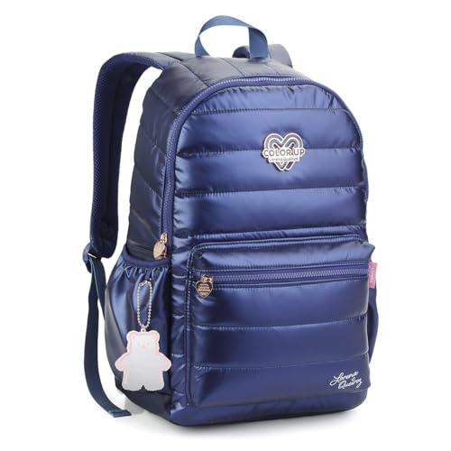 Mochila Escolar Menina Costa Color Up Seanite Metalizada (Azul)