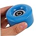 HONMEET 1set Double Row Roller Skate Wheels Non-Illuminating Pu Replacement Wheels Spanner for Inline Skates and Quad Suitable for Ages Easy Installation