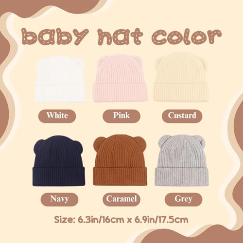 Custom Baby Beanie 0-2 Years Old Personalized Embroidered Newborn Baby Cotton Bear Beanie Gloves for Boys Girls Soft Toddler Cap Baby Shower Gift Newborn Gift4