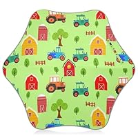 Cool Girls Umbrella for Kids Paraguas Spf 50+ Sun Umbrellas Uv Protection Toddler Long Rain Umbrellas for Boys Cute Cartoon Tractors Green