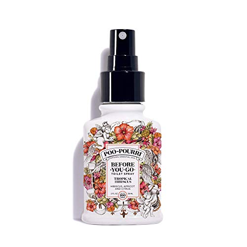 Poo-Pourri Pourri derbefore-you-go WC Duft 59ml | Das einzige 100% natürliche Toilettenspray aus ätherischen Ölen | Tropical Hibiscus 12.62 59ml (1er Pack)