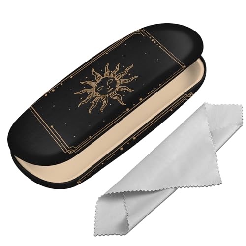 Image of Eyeglasses Case Hard Shell Protective Case for Glasses Eyeglass Box with Cleaning Cloth for Girls Women Cute Aesthetic