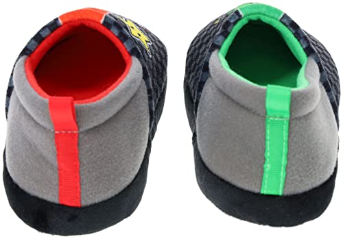 Super Mario Boys Slippers, Mario Kart Mismatched A-Line, Black, Size 10/11 #TOP6