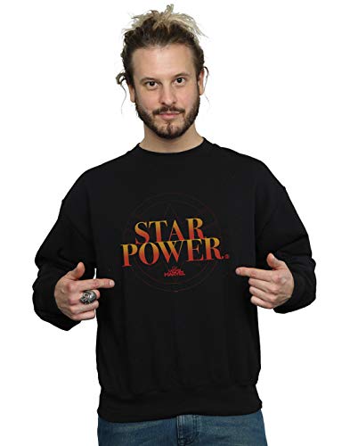 Marvel Men's Captain Marvel Star Power Sweatshirt Black XXXX-Large