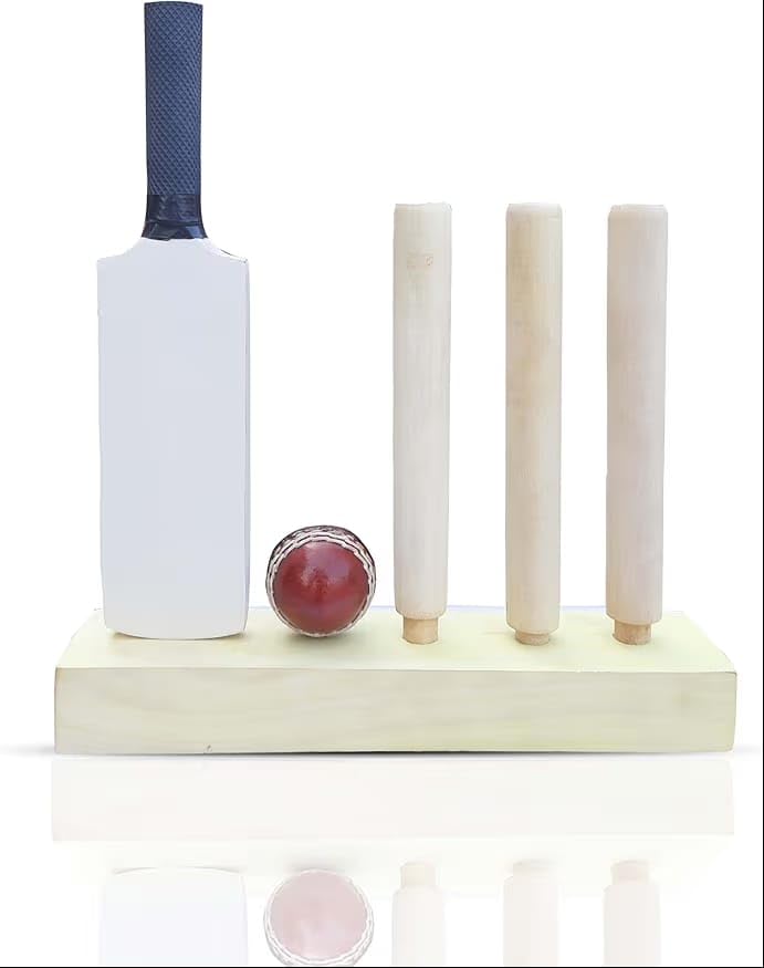 ARM™ Show Piece Miniature Cricket Bat Stump and Cricket Ball Autograph Cricket Bat for Signature with Mini Cricket Ball and Stump Use for Show Piece and Gift Purpose Handicraft-image-10