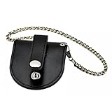 Lieferung mit Kette Tasche für Armbanduhren, Taschenformat, Vintage, Antik-Optik, Schwarz.
