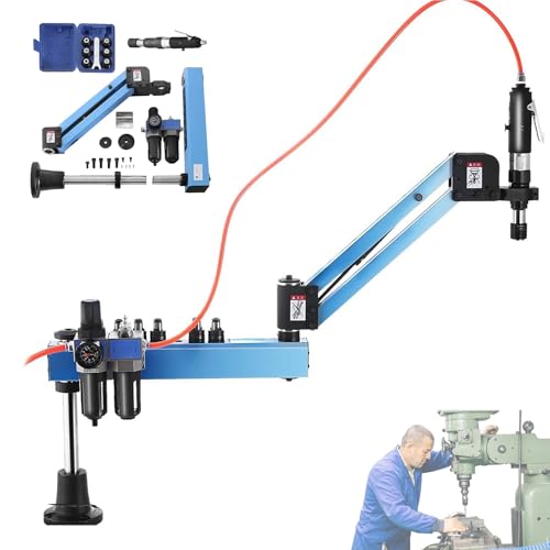 Máquina neumática de perforación eléctrica de 1000 mm, brazo flexible, 400 rpm, equipo de roscado vertical de alta resistencia