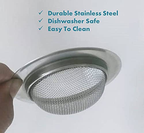 Bliss Imaashi Stainless Steel Strainer/Mesh Kitchen Drain Basin Net Basket Filter Hair Catcher Stopper Drainer Sink Jali, 10 cm (Silver) 2