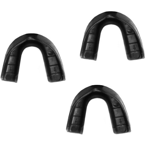 3 Pack! SafeTGard Youth Form Fit Mouthguard Without Strap (Black) Cover