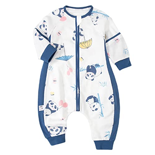 Saco de Dormir con Pies Bebé Pijama Algodón 0.5 Tog Extraíbles Mangas Verano Saco de Dormir Niños Niñas 6 meses-5 años