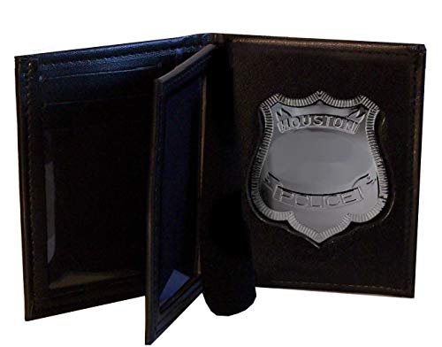 Houston Police Hidden Badge Wallet (Cutout DK847, 2.73 inches tall)4